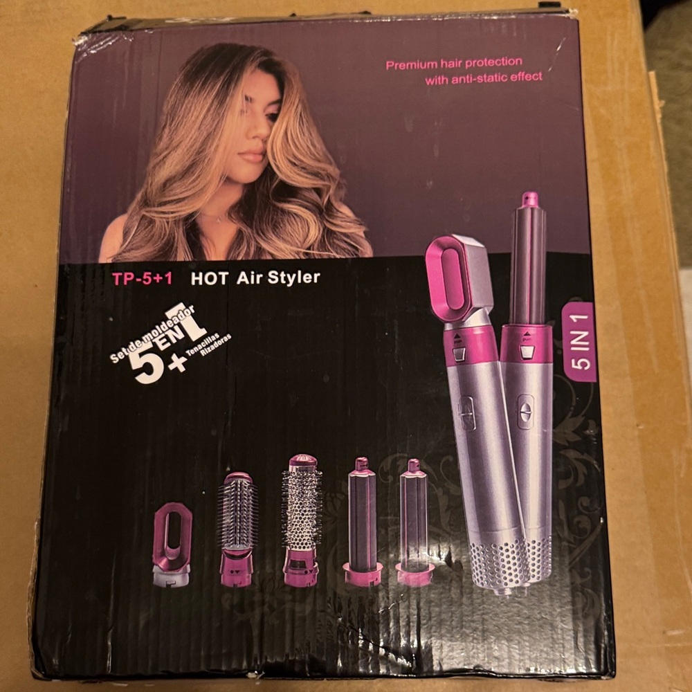Hot Air Styler - Pink and Silver